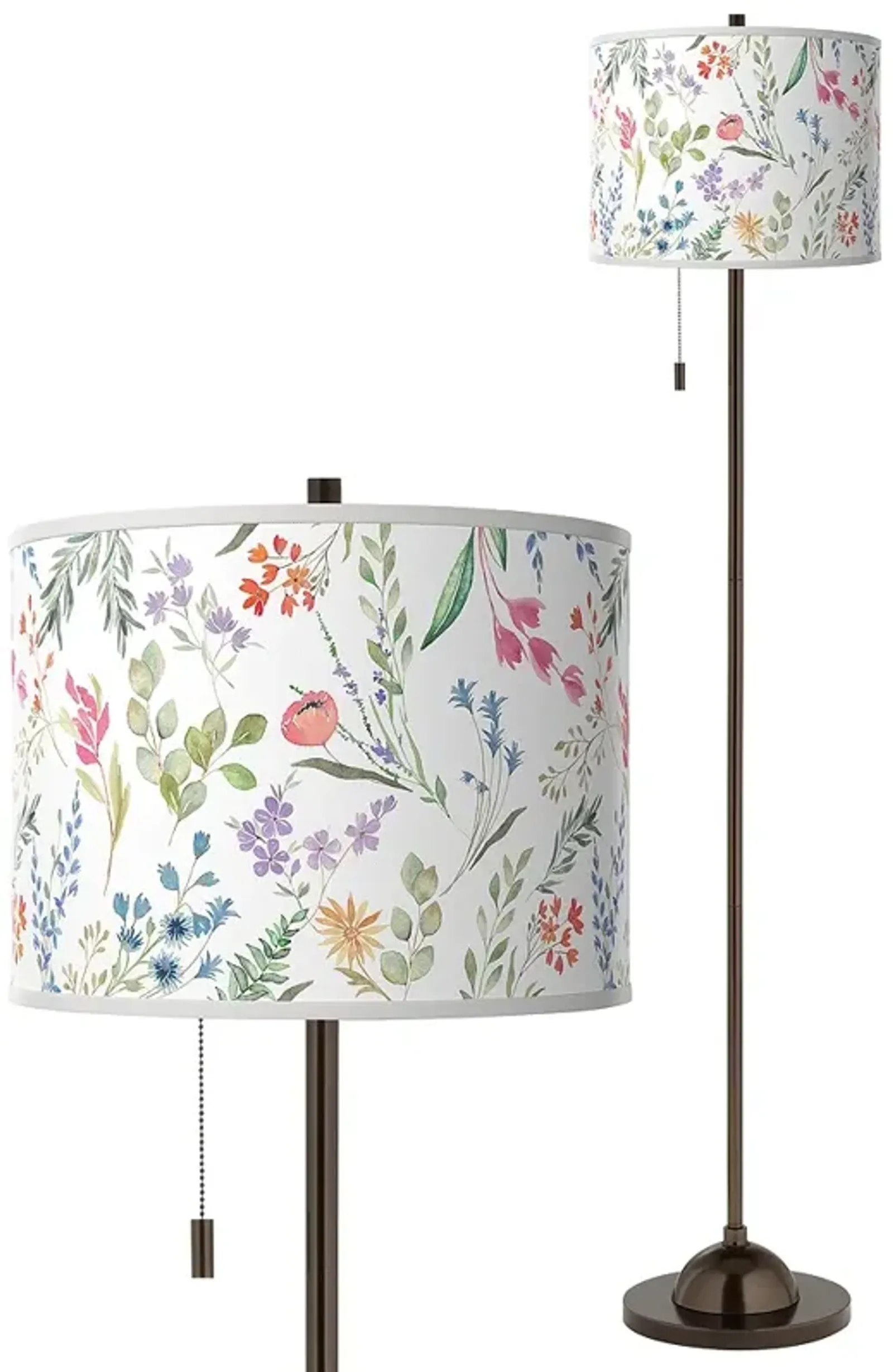 Spring's Joy Giclee Glow Bronze Club Floor Lamp