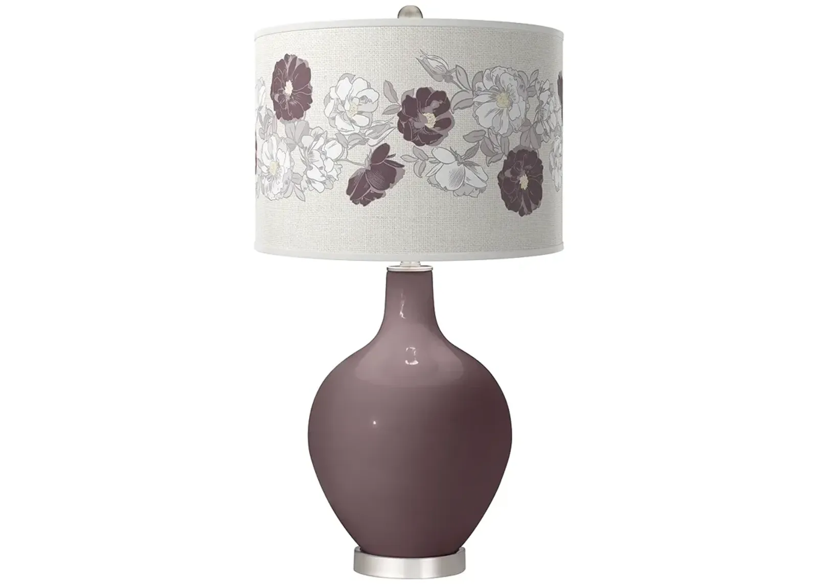 Poetry Plum Rose Bouquet Ovo Table Lamp