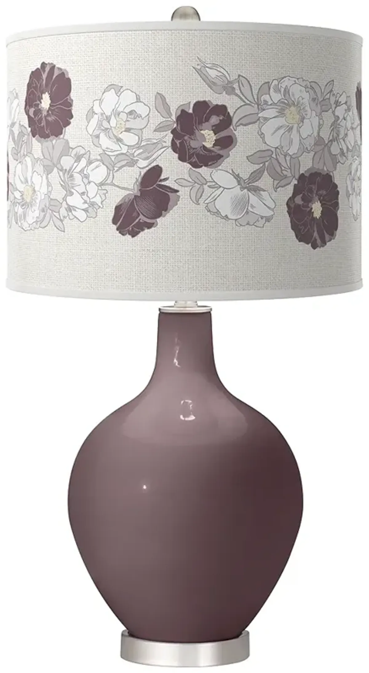 Poetry Plum Rose Bouquet Ovo Table Lamp