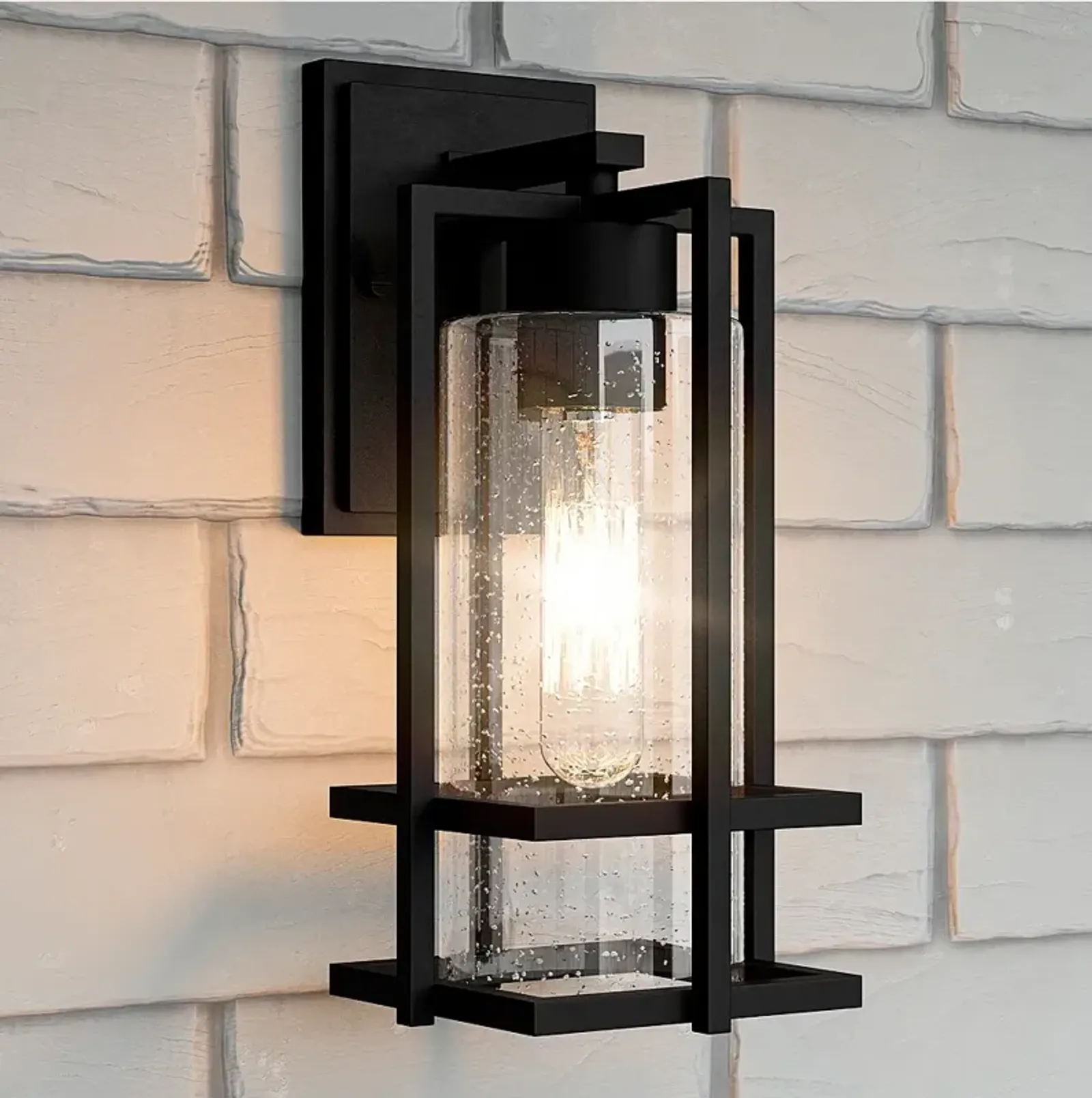 Quoizel Damien 12 1/4" High Earth Black Outdoor Wall Light