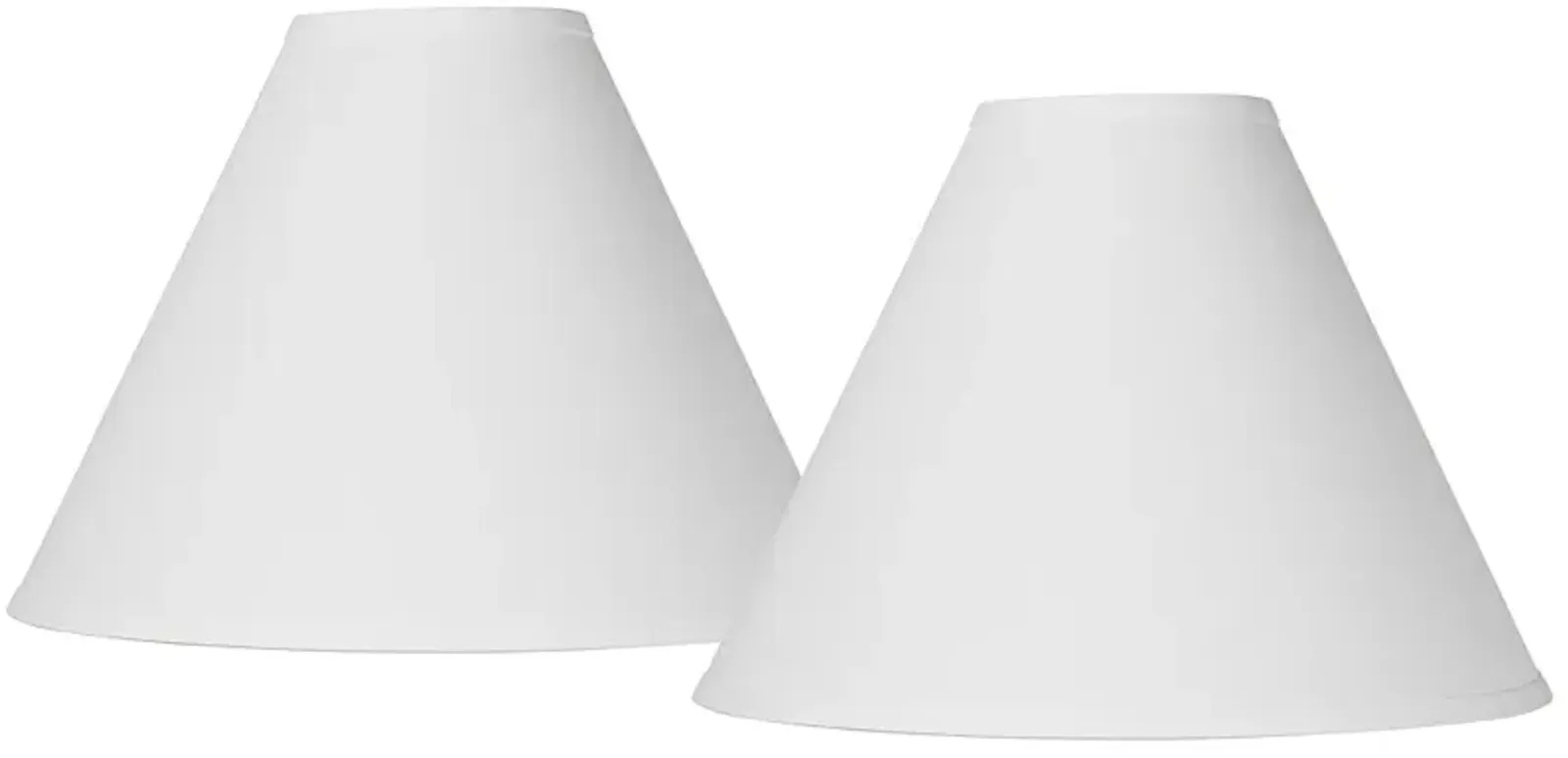 White Set of 2 Bell Lamp Shades 5x15x11.5 (Spider)