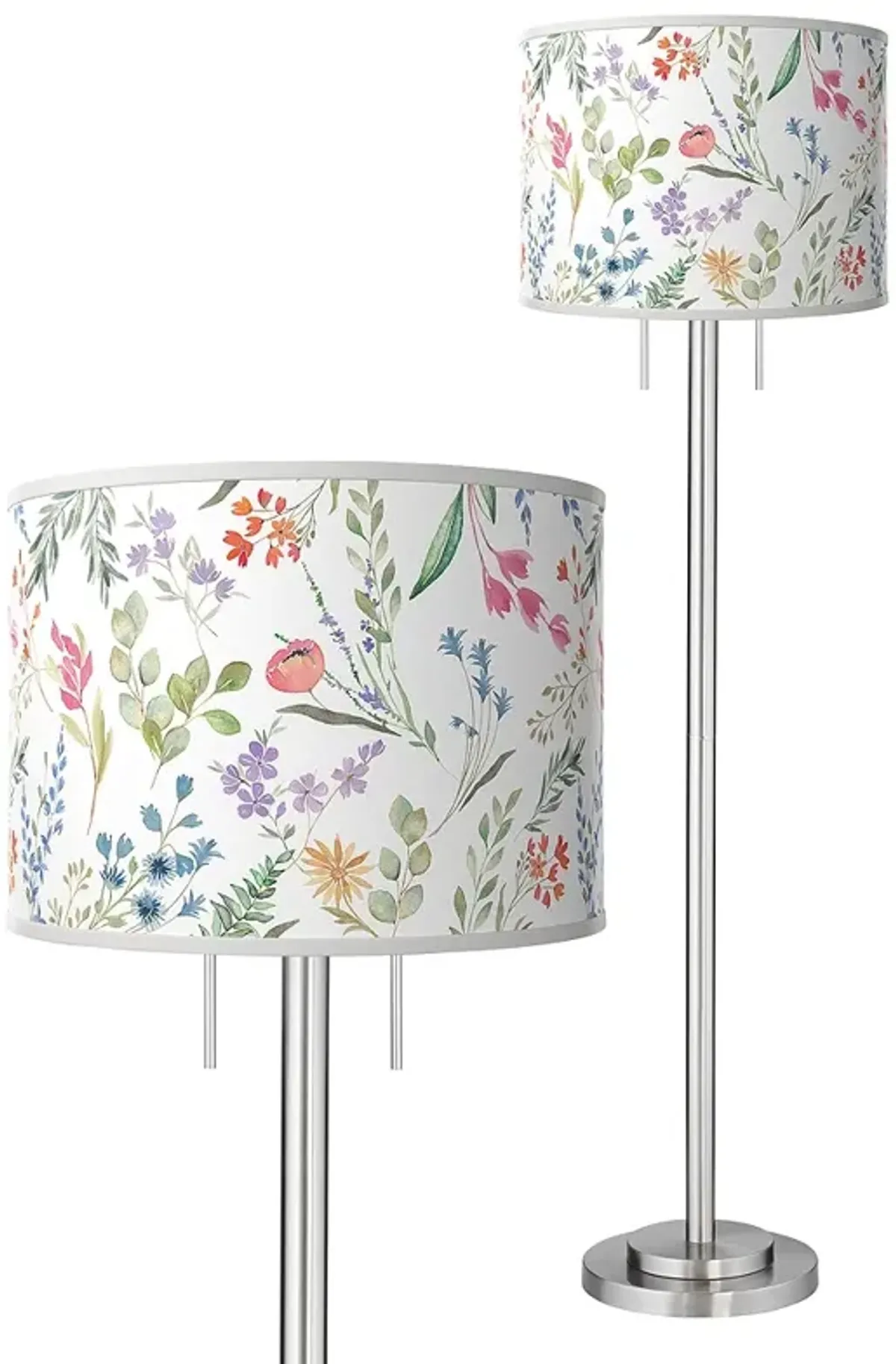 Spring's Joy Giclee Brushed Nickel Garth Floor Lamp