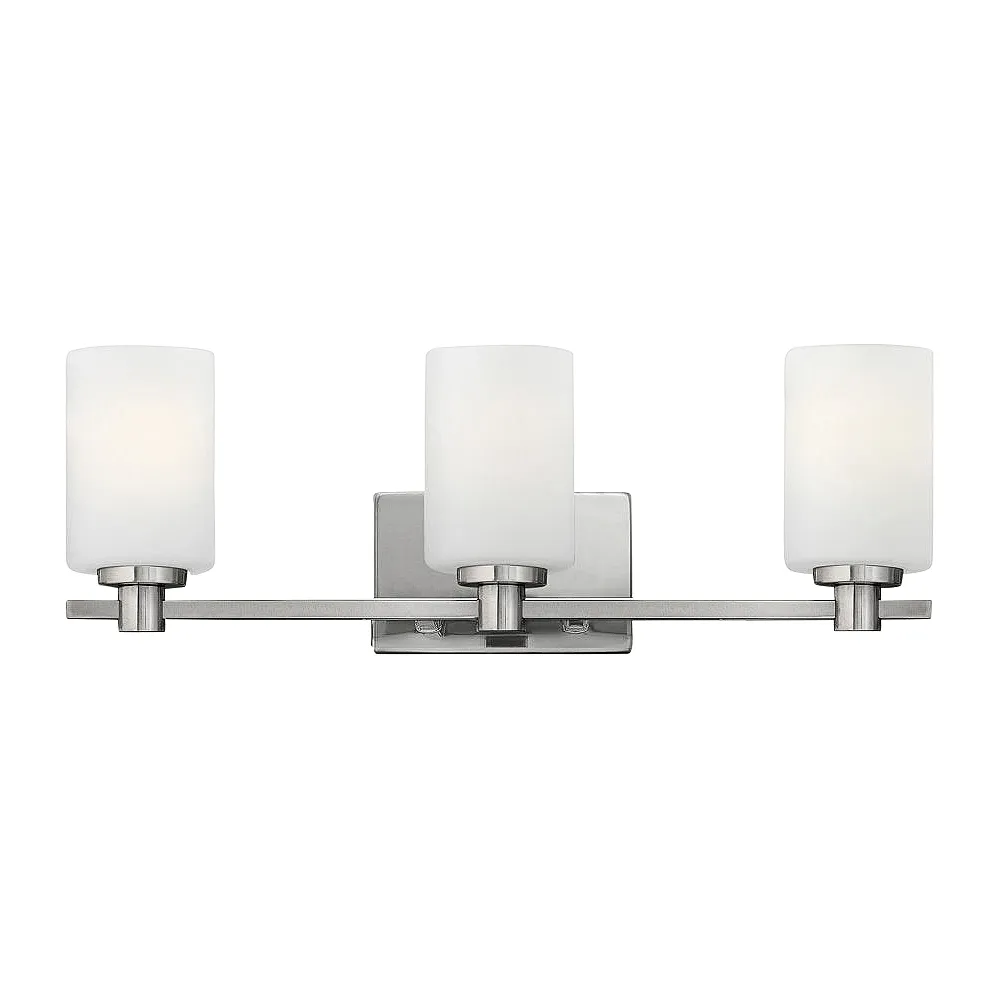 Karlie 7 1/2" High Brushed Nickel 3-Light LED Wall Sconce