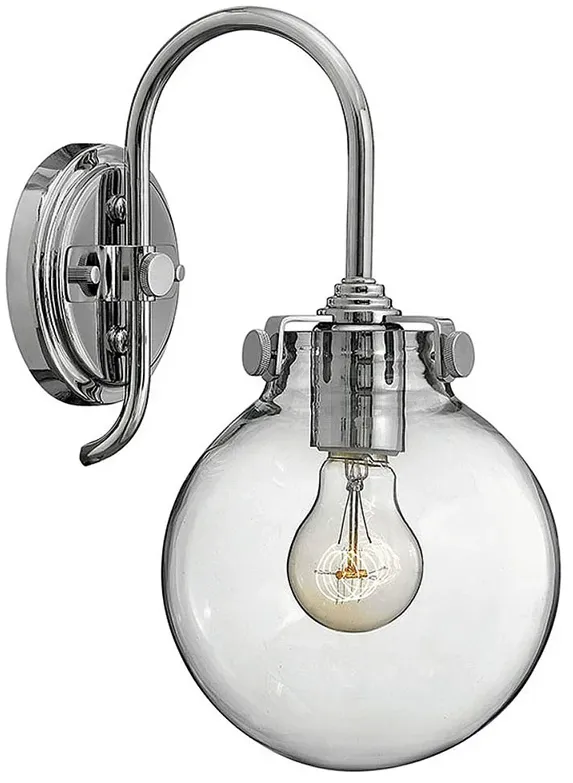 Sconce Congress-Globe Glass Single Light Sconce-Chrome