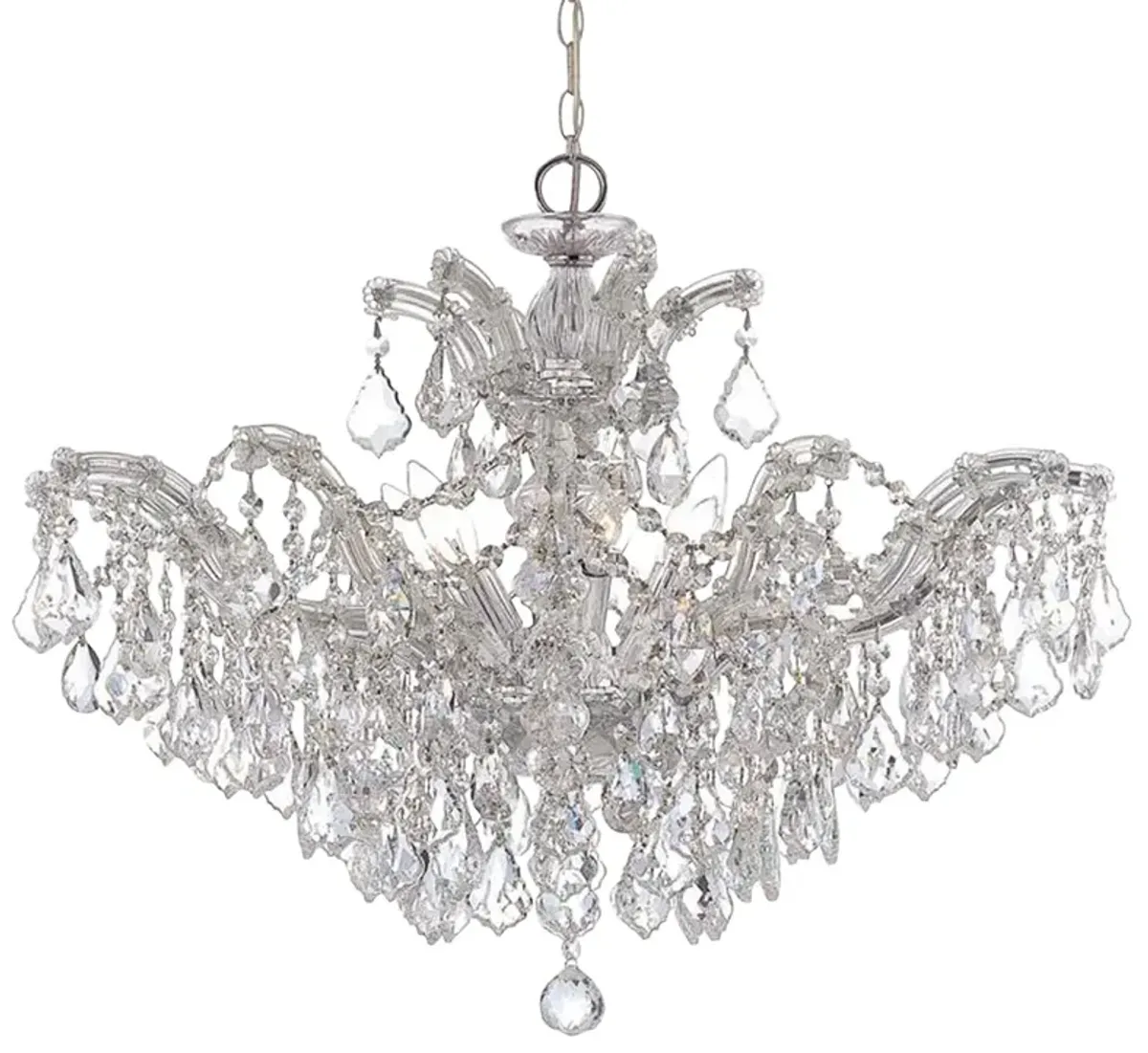 Crystorama Maria Theresa 27"W Chrome 6-Light Crystal Chandelier