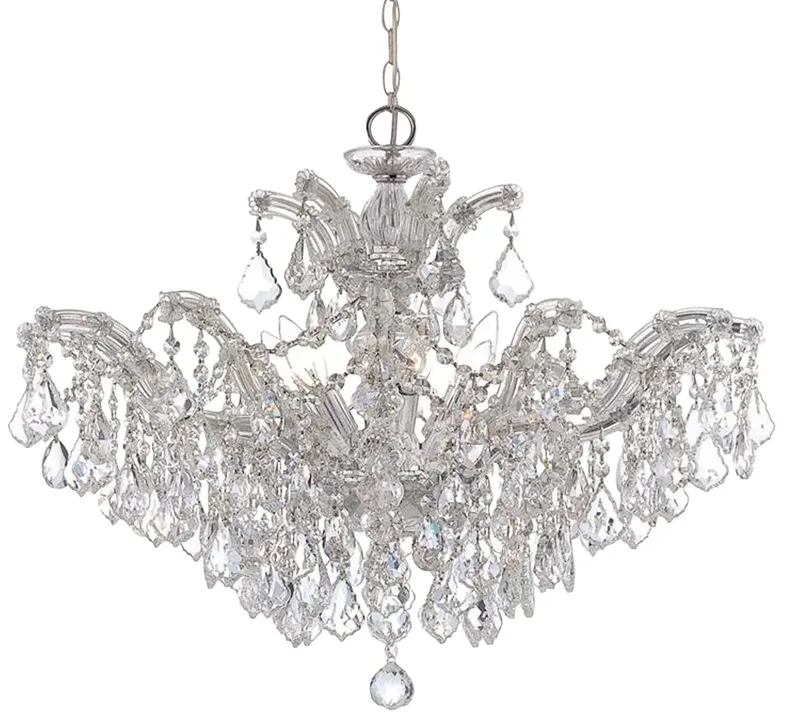 Crystorama Maria Theresa 27"W Chrome 6-Light Crystal Chandelier