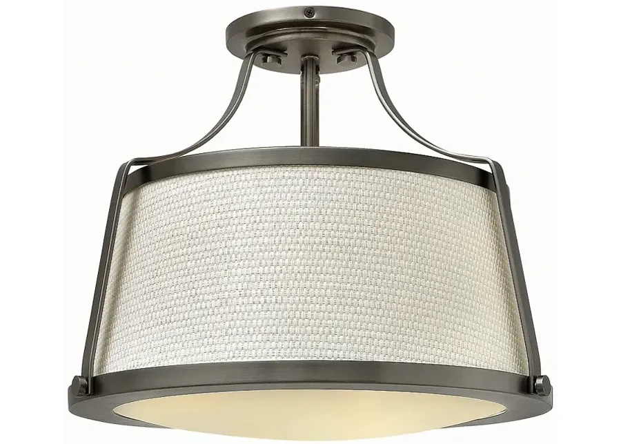 Hinkley Charlotte 16" Wide Antique Nickel Ceiling Light