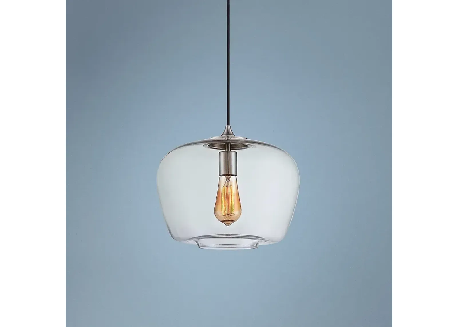 Contemporary Urban 12 1/4"W Clear Glass Mini Pendant Light