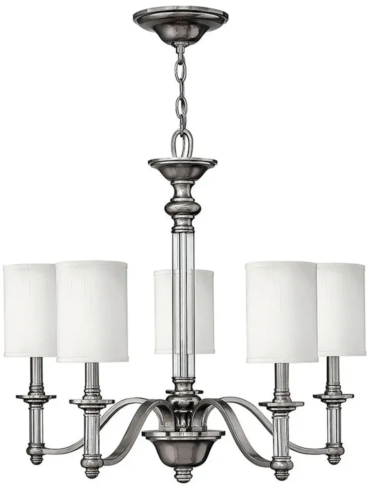 Chandelier Sussex-Medium Single Tier-Brushed Nickel