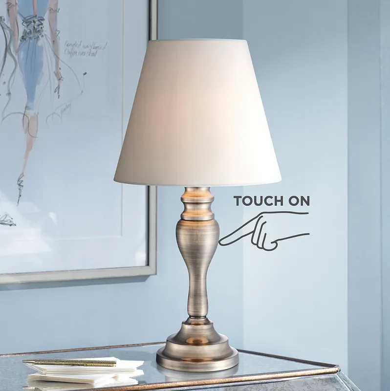 Regency Hill  Thom 19 1/4" Brass Finish Touch On-Off Accent Table Lamp