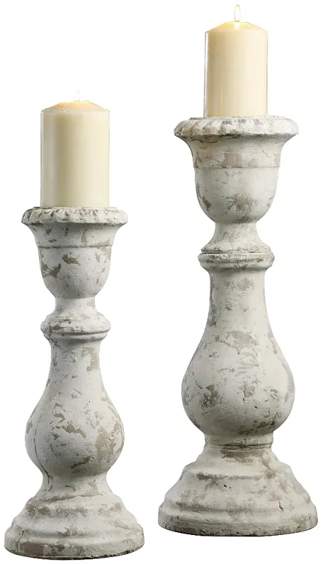 Crestview Collection Newport Pillar Candle Holders Set of 2