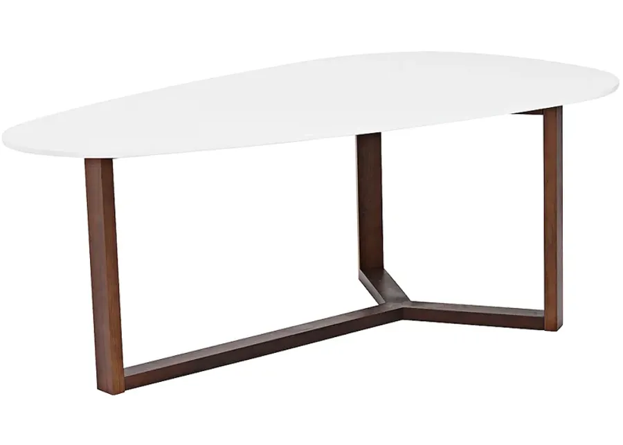 Morty White Modern Coffee Table