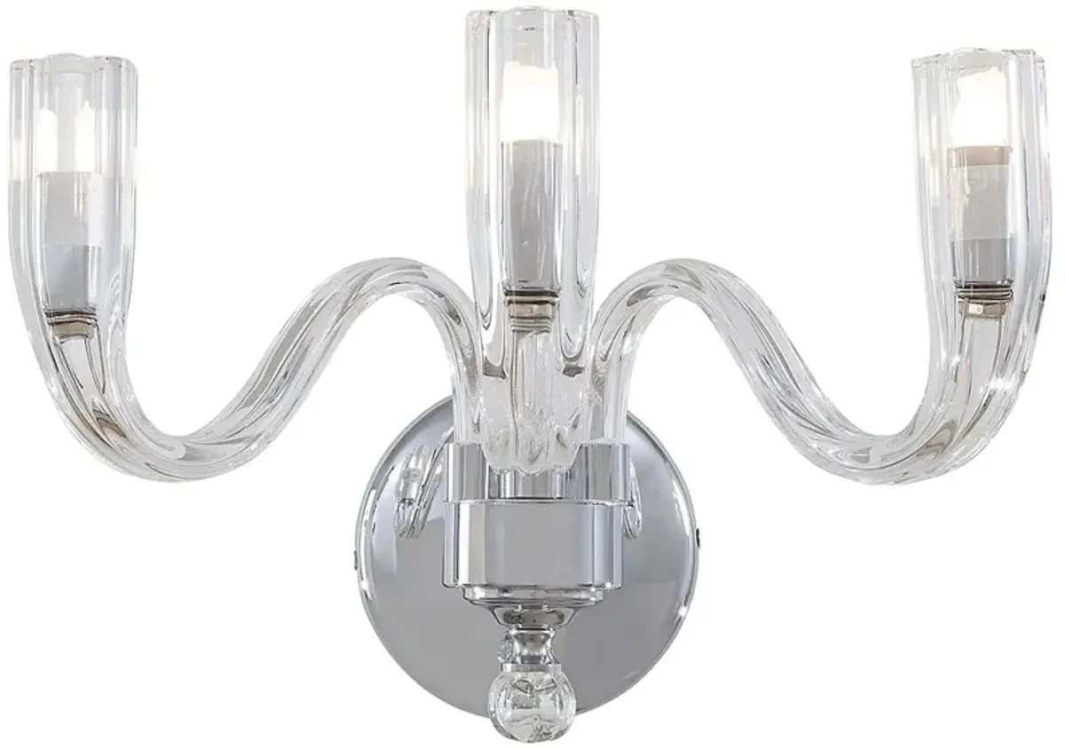 Metropolitan Berna 11 1/2" Wide Chrome Wall Sconce