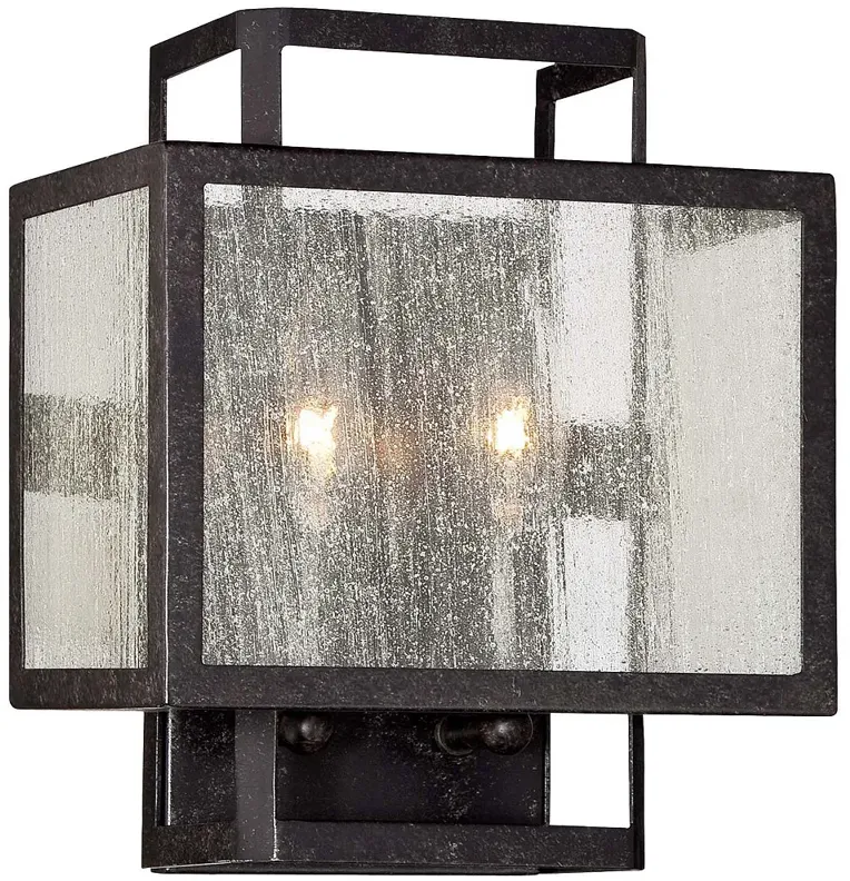 Minka Camden Square 9 1/2" High Charcoal Wall Sconce