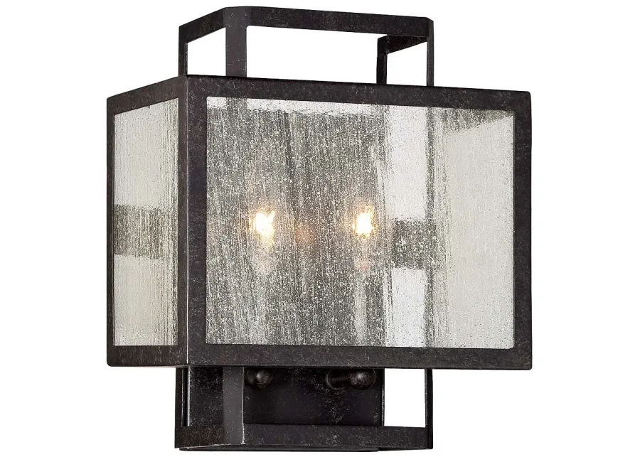 Minka Camden Square 9 1/2" High Charcoal Wall Sconce