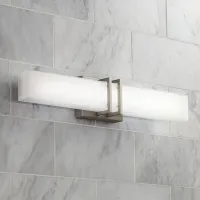 Possini Euro Exeter 24" Wide Nickel LED Bathroom Vanity Light