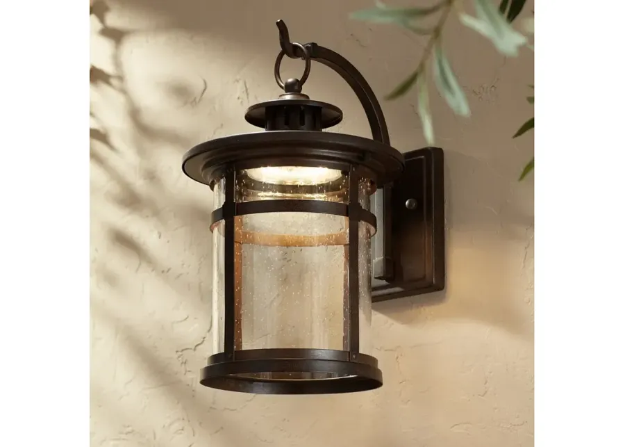 Franklin Iron Works Callaway 14 1/2" Bronze LED Lantern Outdoor Light