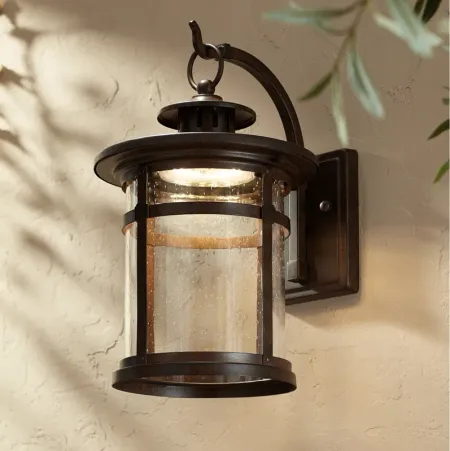 Franklin Iron Works Callaway 14 1/2" Bronze LED Lantern Outdoor Light