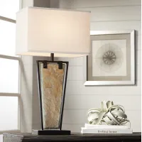 Franklin Iron Works Zion 30" High Tapered Slate Table Lamp