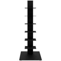 Sapiens 13 3/4" Wide Anthracite Metal 6-Shelf Bookcase Tower