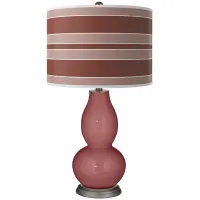 Toile Red Bold Stripe Double Gourd Table Lamp
