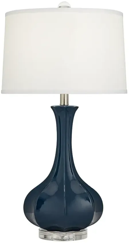 Pacific Coast Lighting Modern Vase Regatta Blue Ceramic Table Lamp
