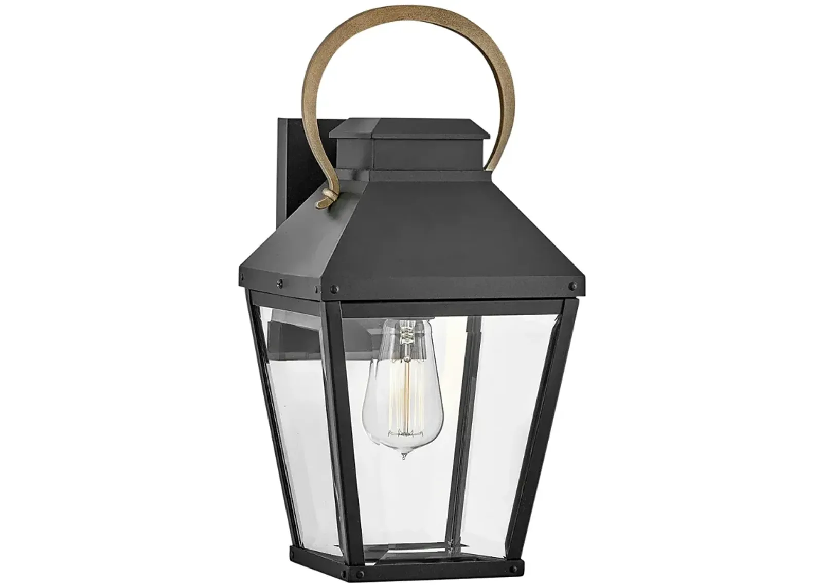 Hinkley Dawson 17" High Black Outdoor Lantern Wall Light