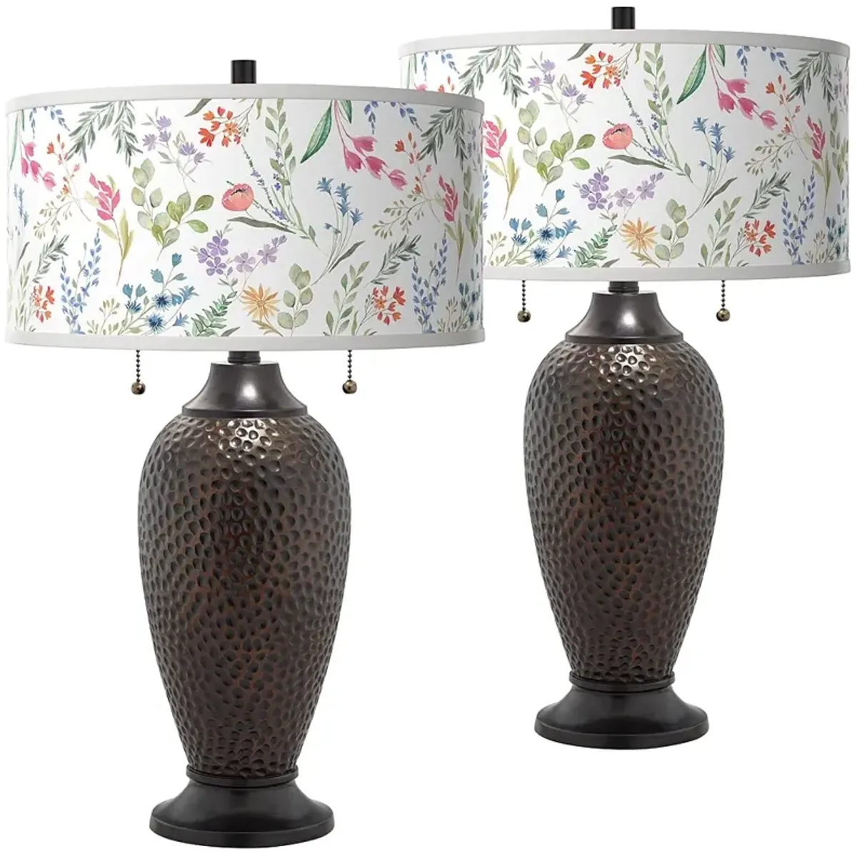 Spring's Joy Arturo Black Bronze USB Table Lamps Set of 2