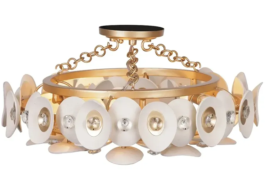 Metropolitan NIU 3-Light Fawn Gold Semi-Flush