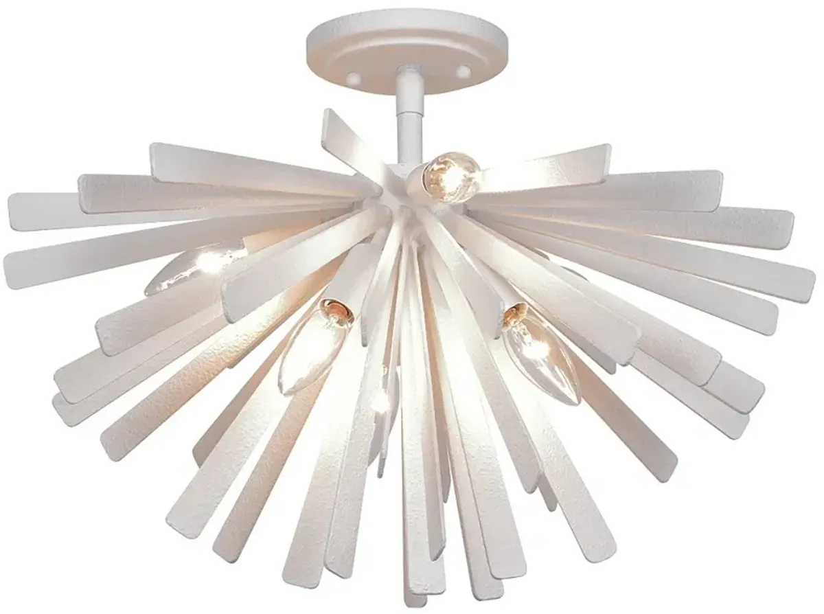 Metropolitan Confluence 6-Light Piastra White Flush Mount