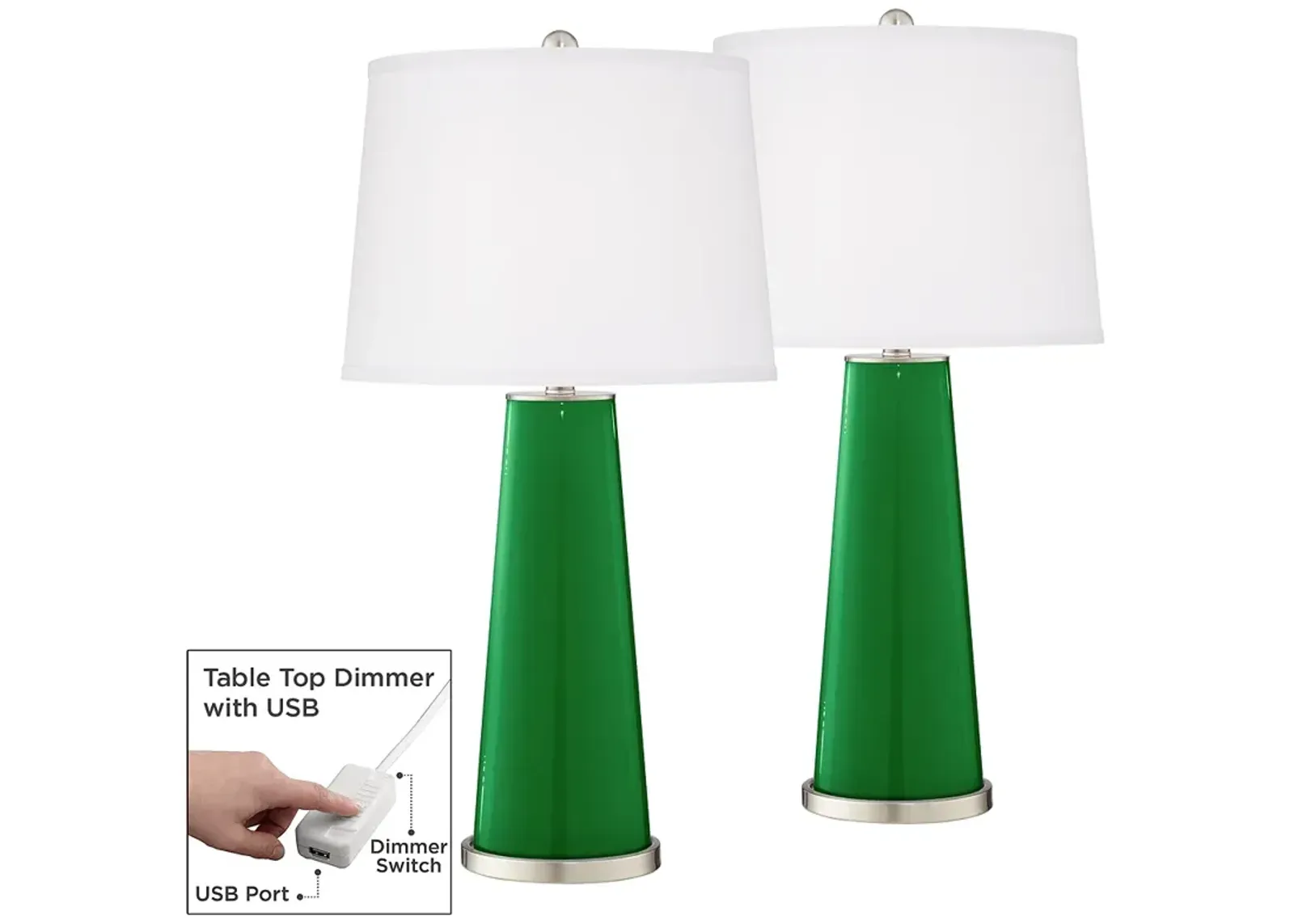 Envy Leo Table Lamp Set of 2 with Dimmers