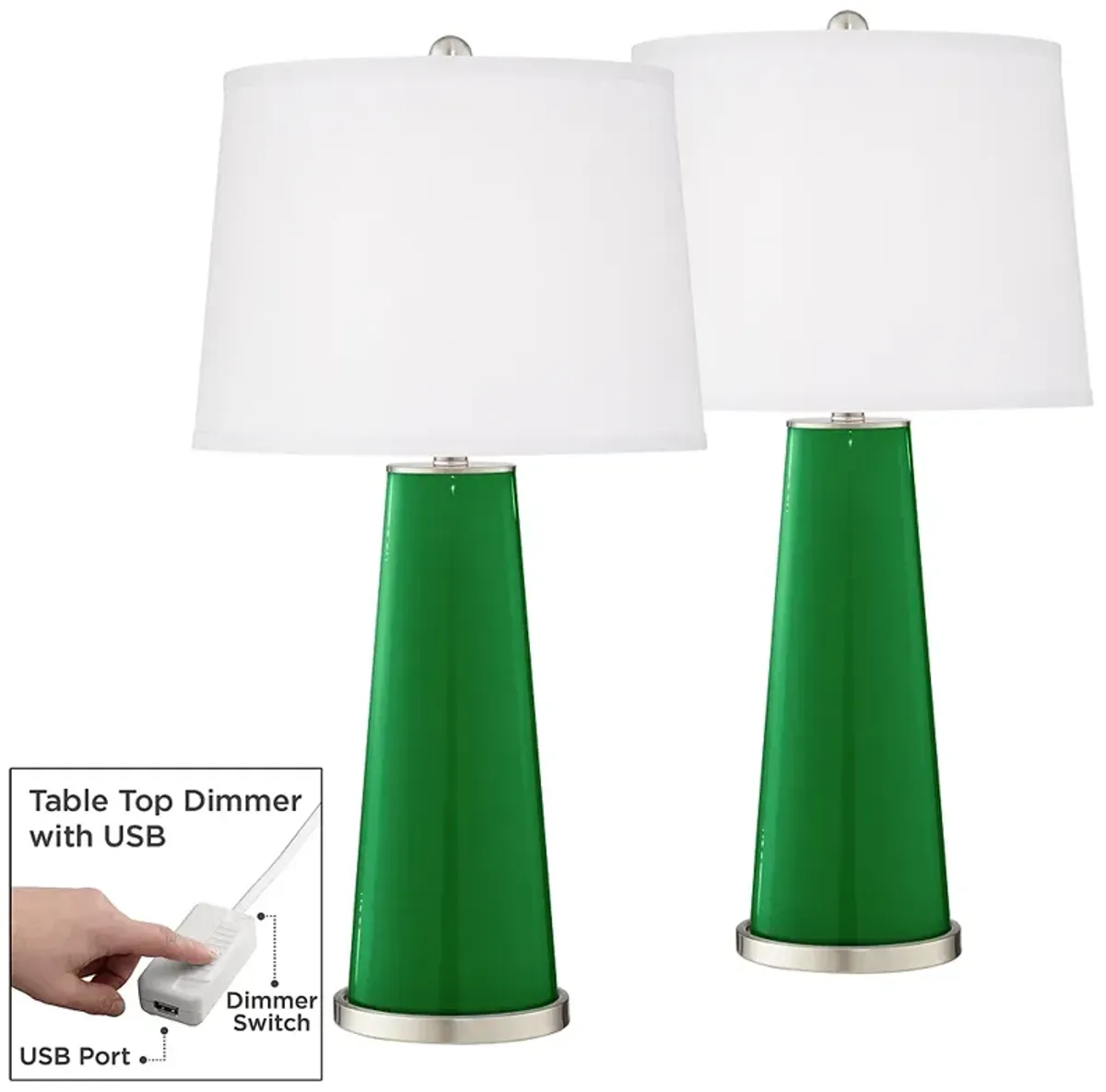 Envy Leo Table Lamp Set of 2 with Dimmers