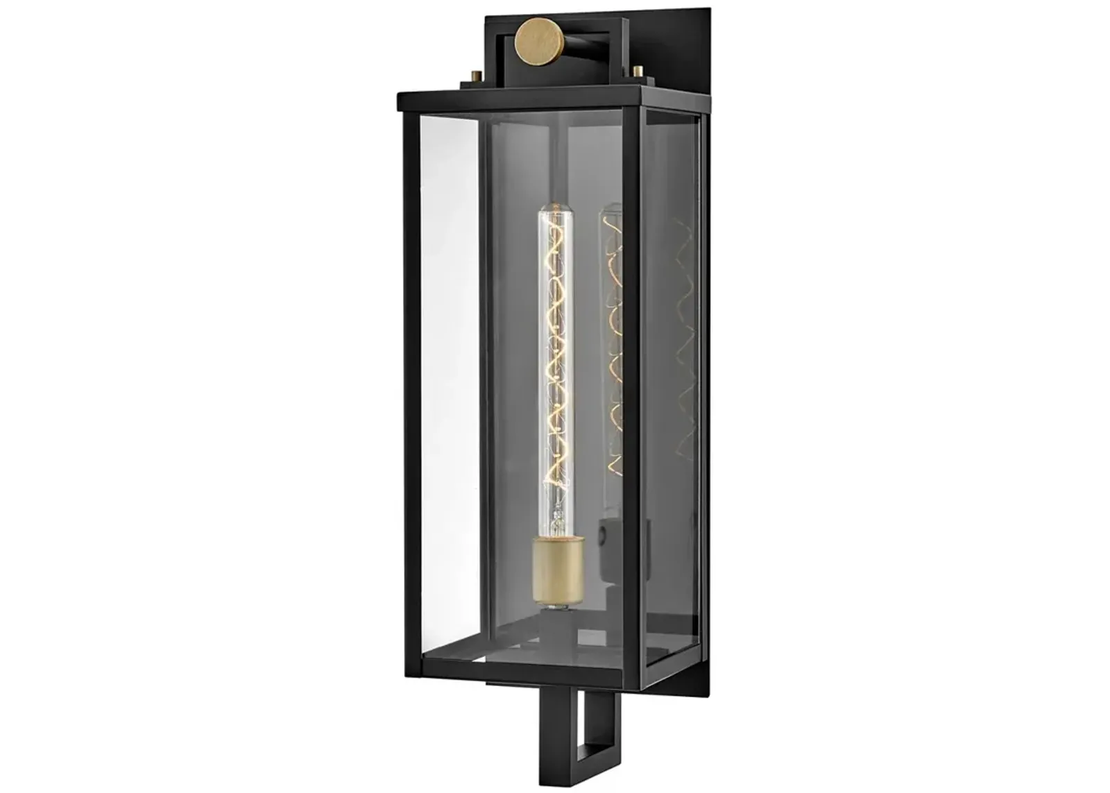 Hinkley - Outdoor Catalina Large Wall Mount Lantern- Black/Burnished Bronze