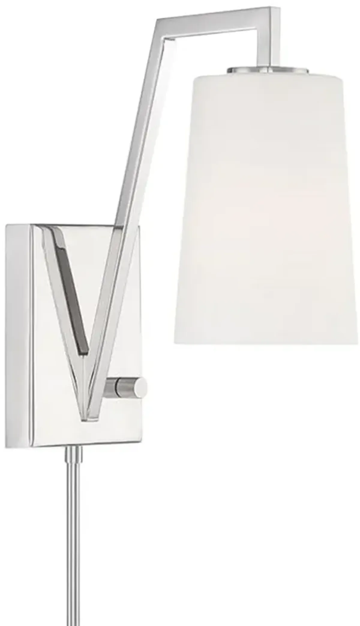 Crystorama Avon 12 1/4" Polished Nickel Hardwire or Plug-In Wall Lamp