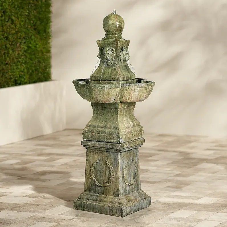 John Timberland Tuscan Garden Pedestal 54" High Outdoor Fountain