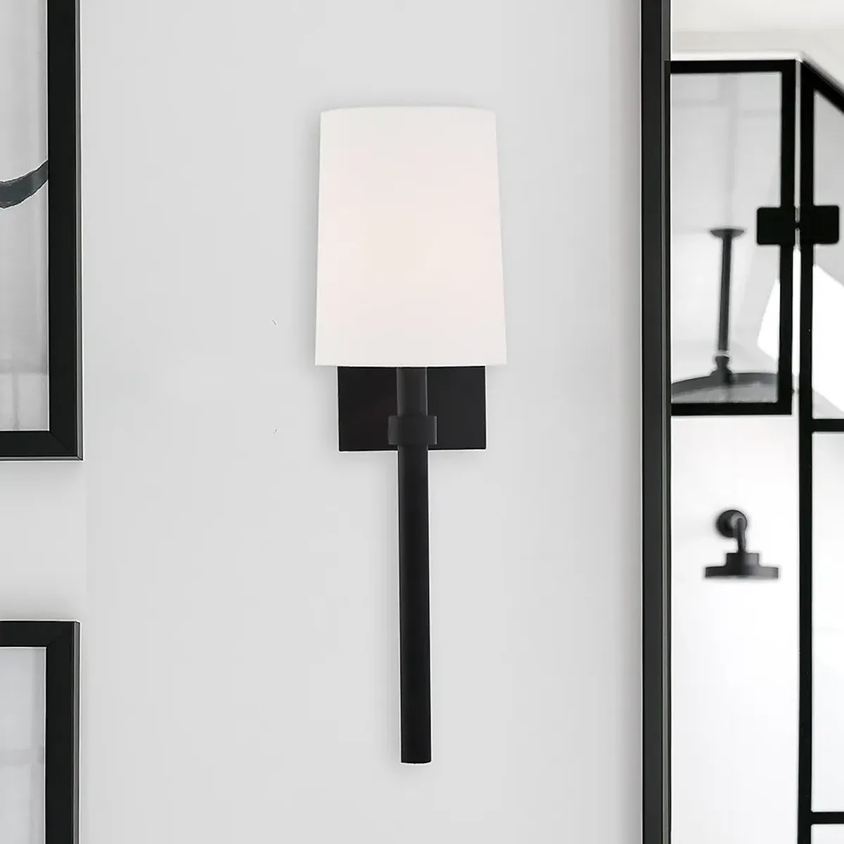 Crystorama Bromley 18 1/4" High Black Forged Wall Sconce