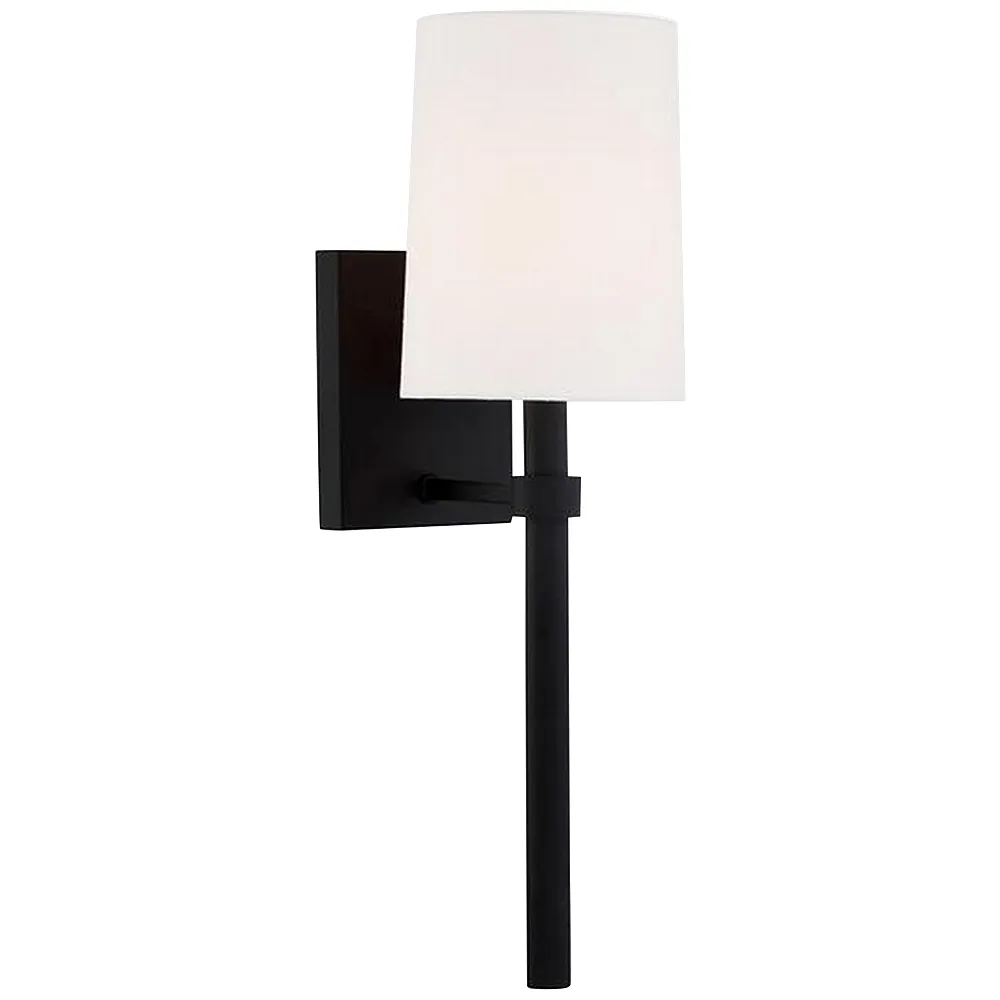 Crystorama Bromley 18 1/4" High Black Forged Wall Sconce