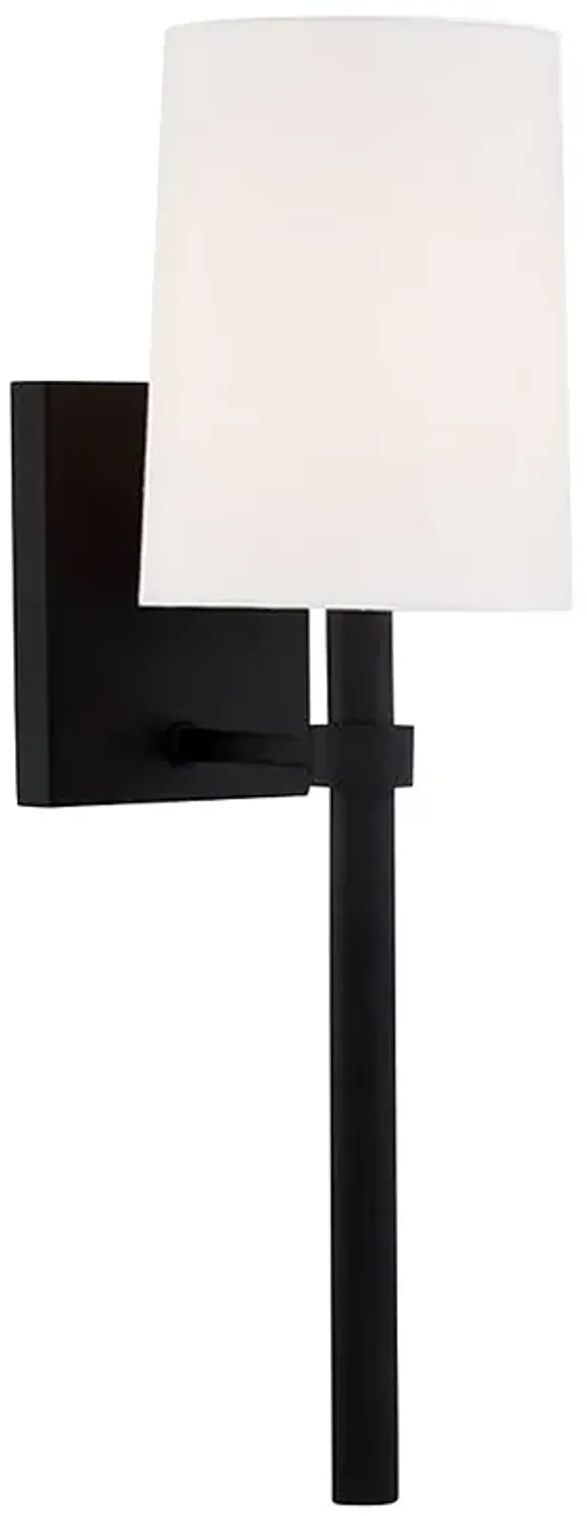 Crystorama Bromley 18 1/4" High Black Forged Wall Sconce