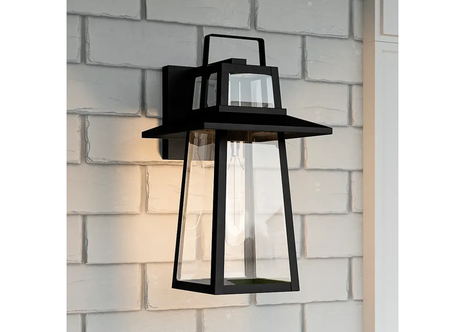 Quoizel Devonport 15 1/2" High Matte Black Outdoor Wall Light