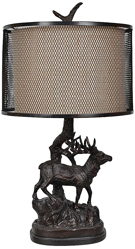 Crestview Collection Hunters Walk Resin Bronze Table Lamp