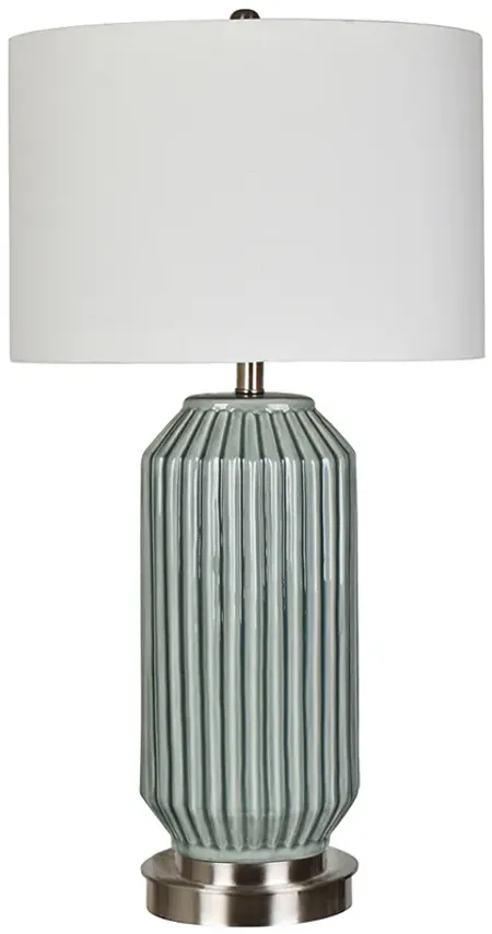 Crestview Collection Paige Blue and Gray Ceramic Table Lamp
