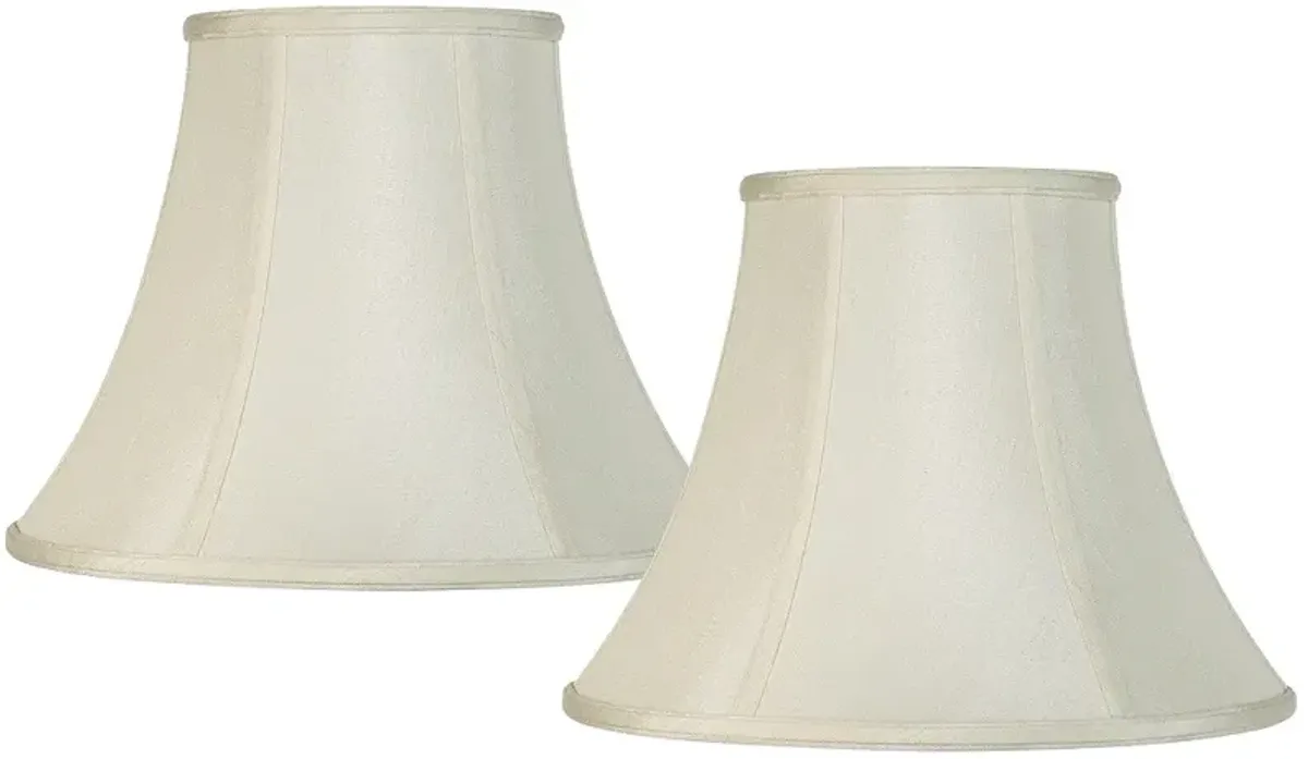 Springcrest Creme Color Set of 2 Classic Bell Lamp Shades 7x14x11