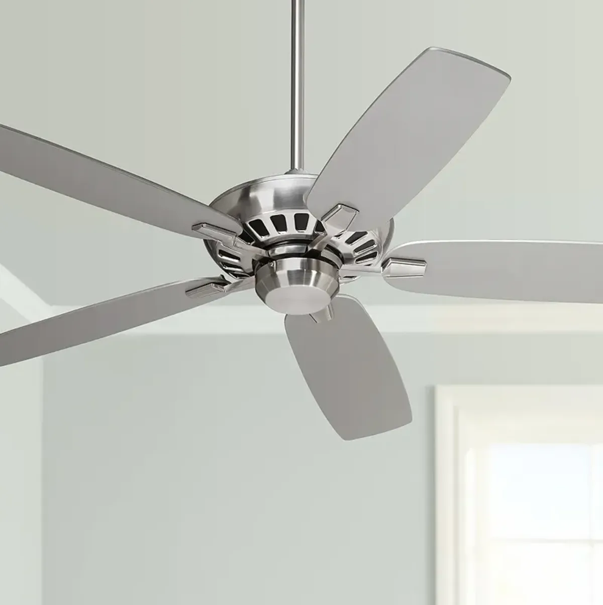 52" Casa Vieja Journey Brushed Nickel Indoor Ceiling Fan with Remote