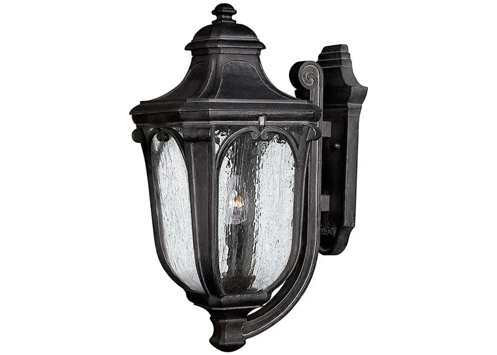 Outdoor Trafalgar-Medium Wall Mount Lantern-Museum Black