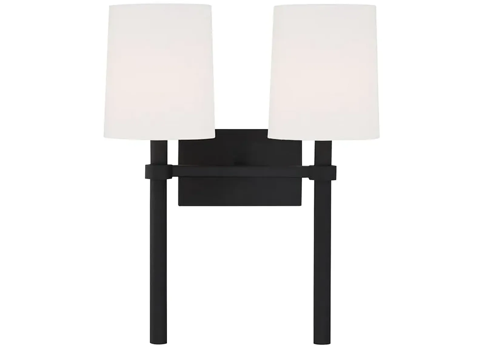 Crystorama Bromley 18 1/4"H Black Forged 2-Light Wall Sconce