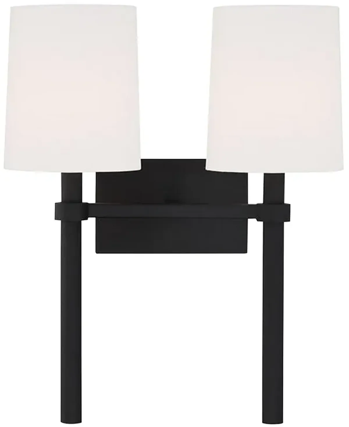 Crystorama Bromley 18 1/4"H Black Forged 2-Light Wall Sconce