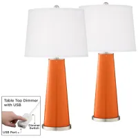 Invigorate Leo Table Lamp Set of 2 with Dimmers