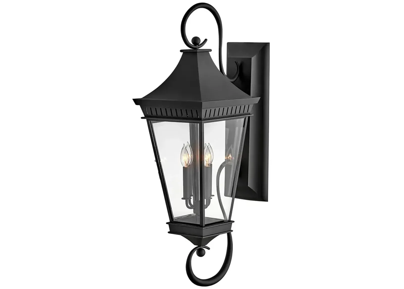 Hinkley - Outdoor Chapel Hill Extra Large Wall Mount Lantern- Museum Black