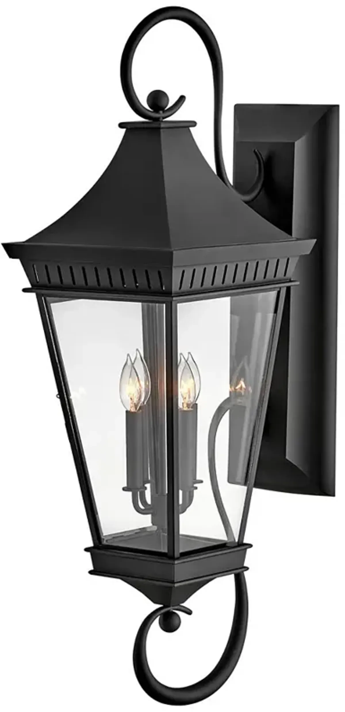 Hinkley - Outdoor Chapel Hill Extra Large Wall Mount Lantern- Museum Black