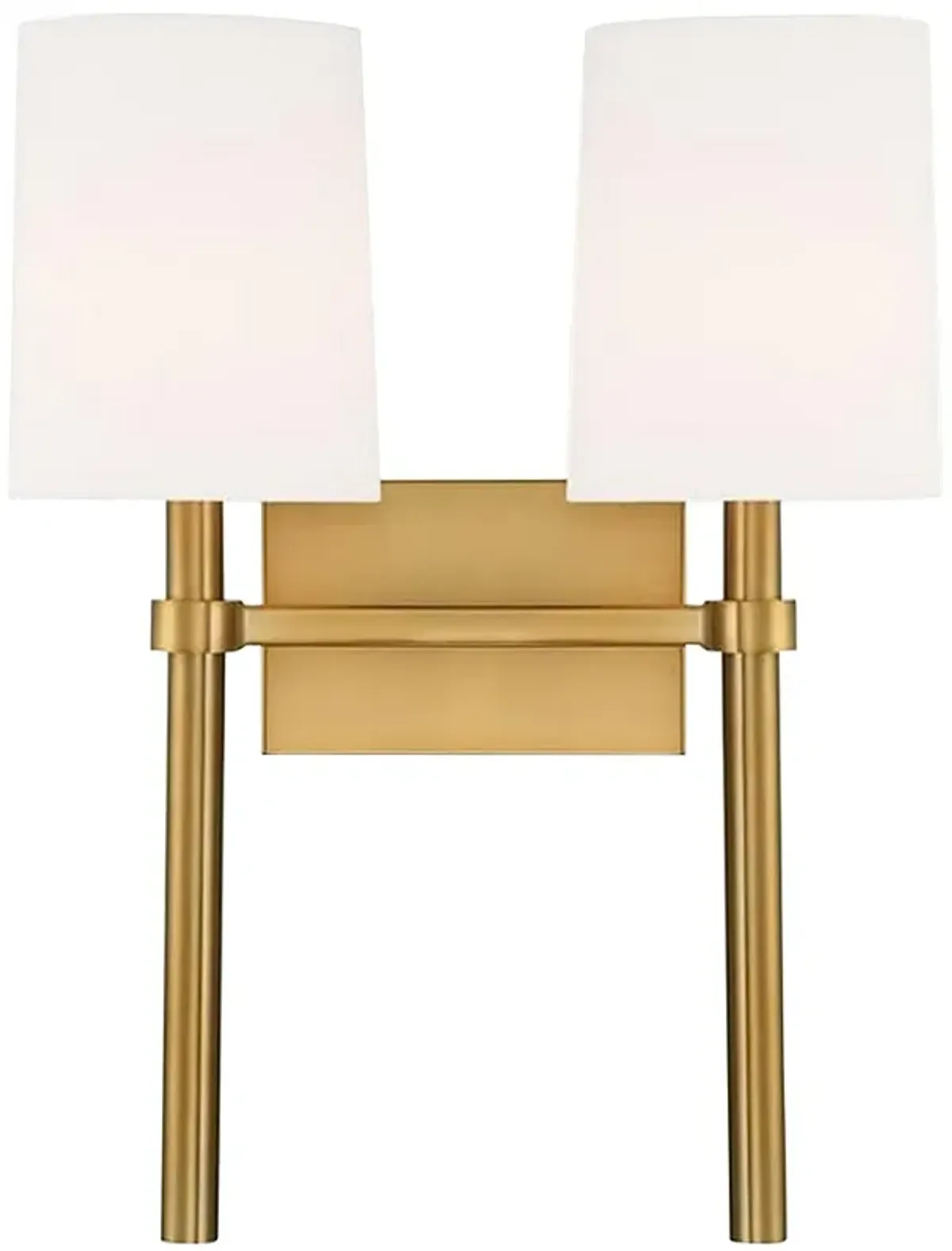 Crystorama Bromley 18 1/4"H Vibrant Gold 2-Light Wall Sconce
